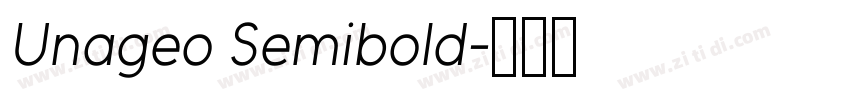 Unageo Semibold字体转换